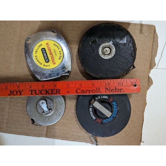 Vintage Tape measure lot of 4 Stanley Keson Trustworthy  Lufkin tools - Picture 8 of 9